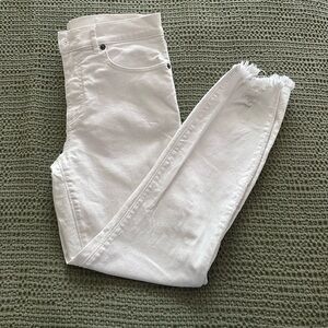 LOFT Crisp White Ankle Skinny Jeans